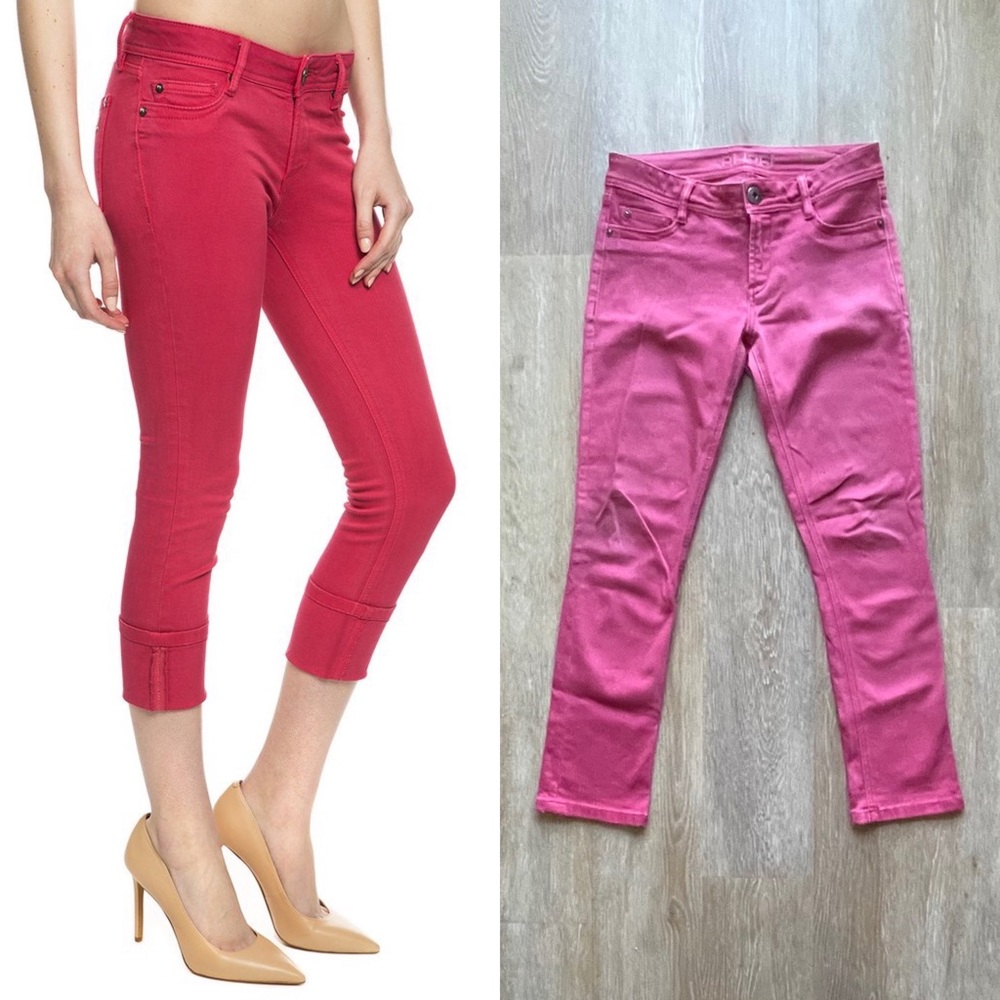 DL1961 ‘Toni’ High Rise Cropped Jean in Peony
